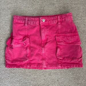 Pink Zara Cargo skirt